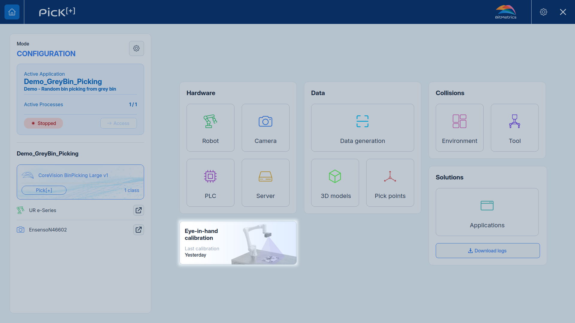 Calibration on Homepage